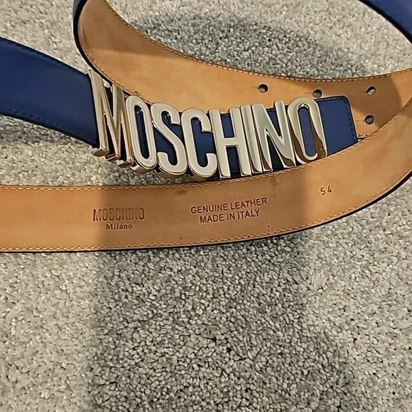 Blue Moschino belt size 54 EU
